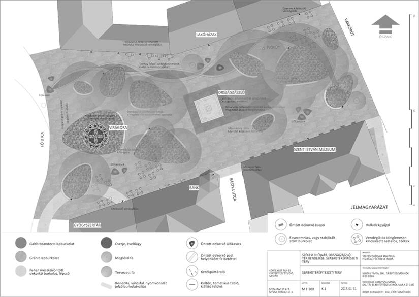 Székesfehérvár - Országzászló tér kiviteli tervei