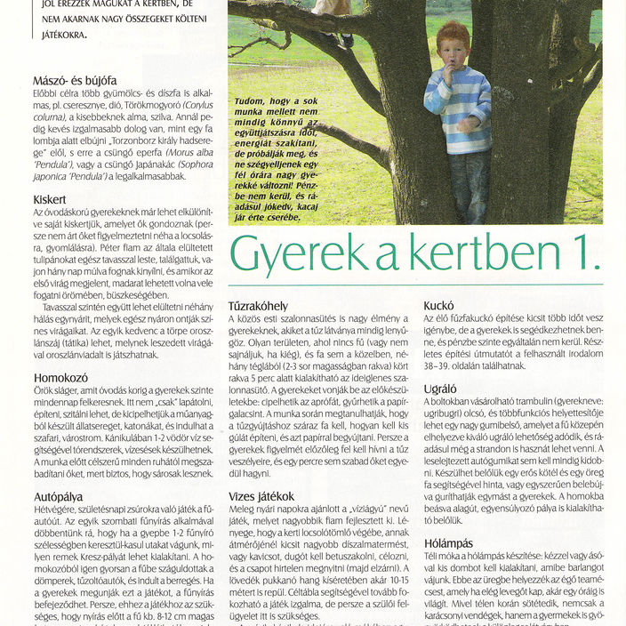 Tár-ház - Gyerek a kertben 1