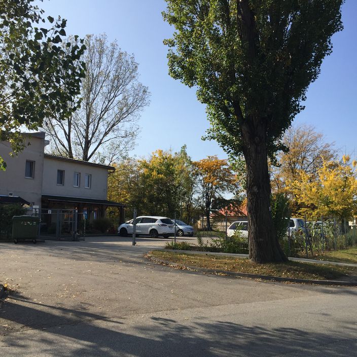 A jelenlegi épület bejárata